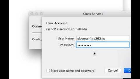 Connecting to CISER Class Servers using mac