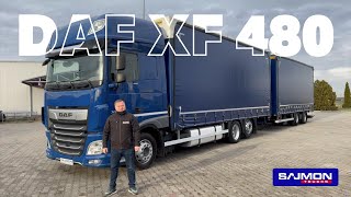 DAF XF 480 2019 120m³ Tandem Jumbo Curtainsider Truck + Trailer presented by SAJMON