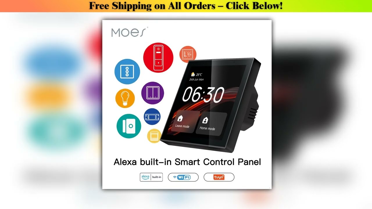 MOES Wifi Touch Center Control PanelTuya Screen Bulid in Alexa Voice Control & ZigBee Gateway For