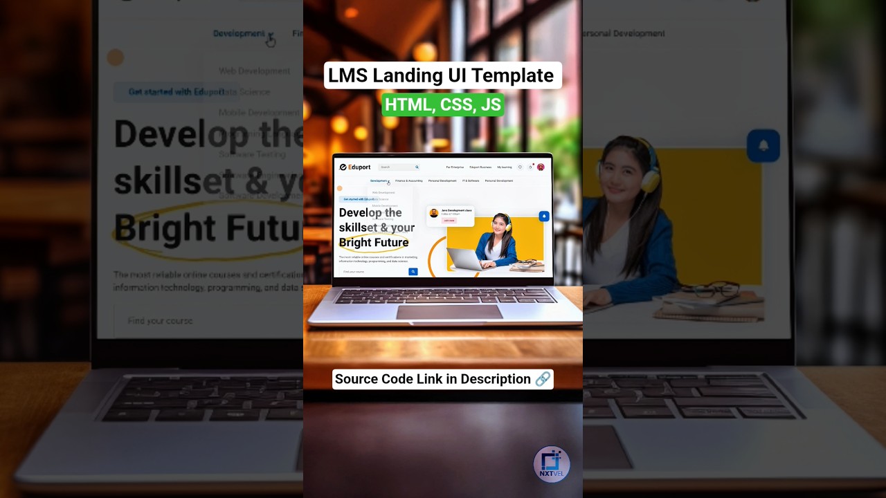 Learning - LMS Landing UI Template | By Nxtvel | Html, CSS,  Js