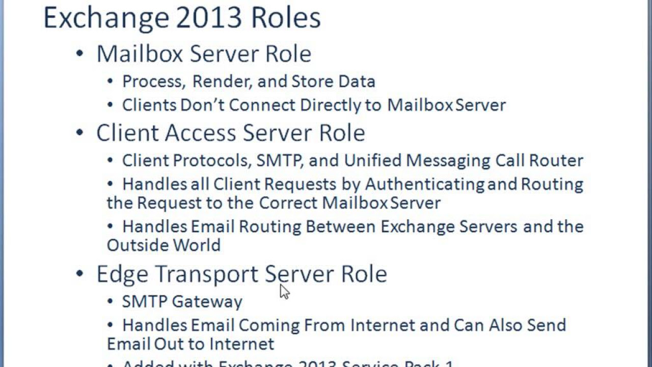 Update Exchange 2013 Roles