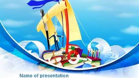 Stationery Ship PowerPoint Template by PoweredTemplate.com