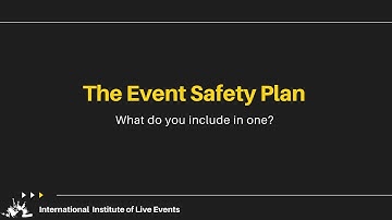 Event Safety Plans. What