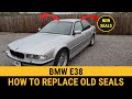 BMW E38 How to replace front windscreen and side shadow line seals 740i 750i 735i 728i m60 m62 m62tu