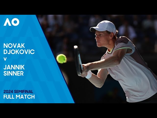 Novak Djokovic v Jannik Sinner Full Match | Australian Open 2024 Semifinal class=