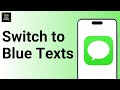 How to turn green messages to blue on iPhone ?