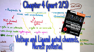 Voltage gated channels, Ligand gated channels, Nernst potential-Chapter 4(part 2/5) Guyton and Hall.