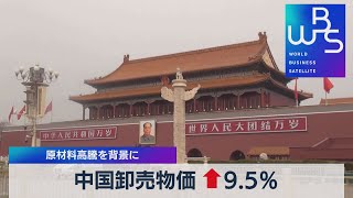 中国卸売物価 ↑9.5％　原材料高騰を背景に（2021年9月9日）