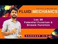 Lec 39 I Potential Function and Stream Function I Fluid Mechanics I GATE 2020