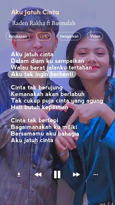 lirik lagu aku jatuh cinta basmalah dan Raden rakha