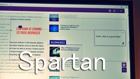 Windows 10 Spartan Browser All New Features