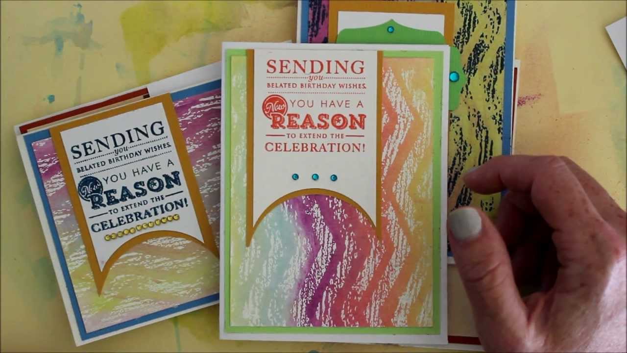 How-To: Heat Embossed Resist Cards - YouTube