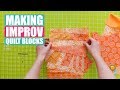 How to make a scrap quilt block | Making half square triangles