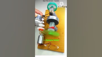 Gear Mechanism + Dynamo • Dc Motor | #tech #dcmotor #youtubeshorts #motor #gear #fan