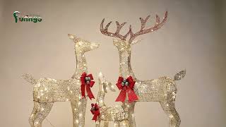 How to assemble the gold 3 deer family set