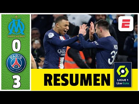 Messi y Mbappé armaron la fiesta: PSG venció 3-0 al Marsella por la Ligue 1