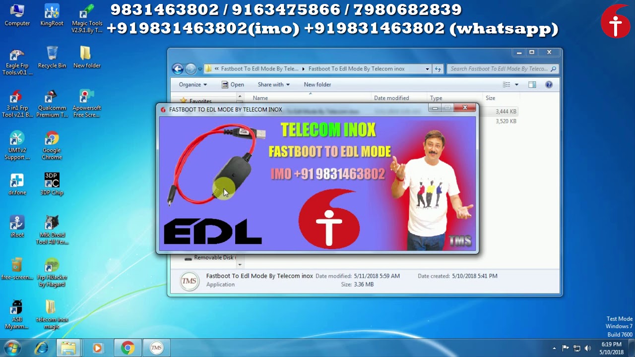 Edl mode  ????? Telecom Inox-+919831463802(imo) (whatsapp),+919163475866,+917980682839