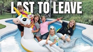 Last To Leave The Pool Float Wins