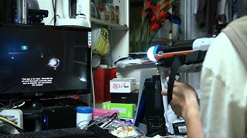 Using PS3 Move Sharpshooter with 3 point tactical sling mod to play Dead Space Extraction