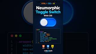 #coding #developer  Neumorphic Toggle Switch UI | HTML & CSS | Amazing Toggle Animation #javascript