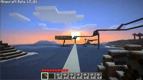 minecraft my floating house and railway project part 1.avi