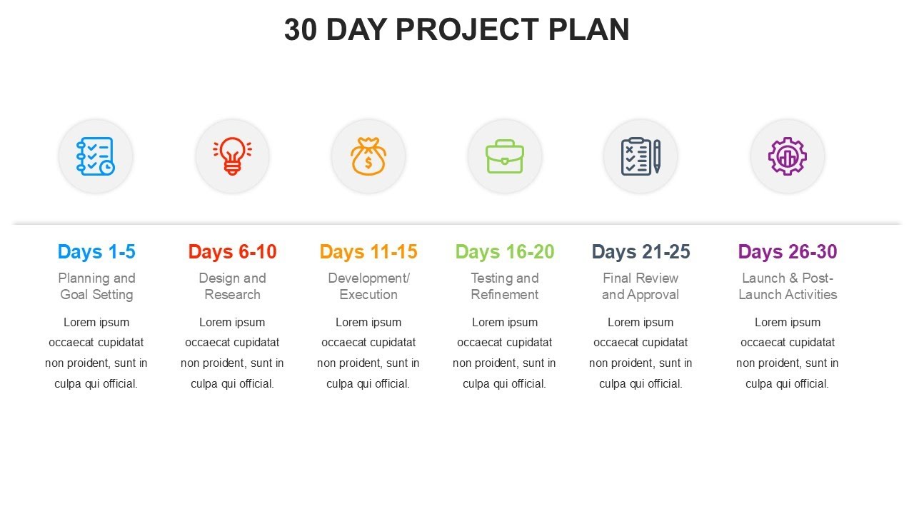 30 Day Project Plan Animated PowerPoint Template