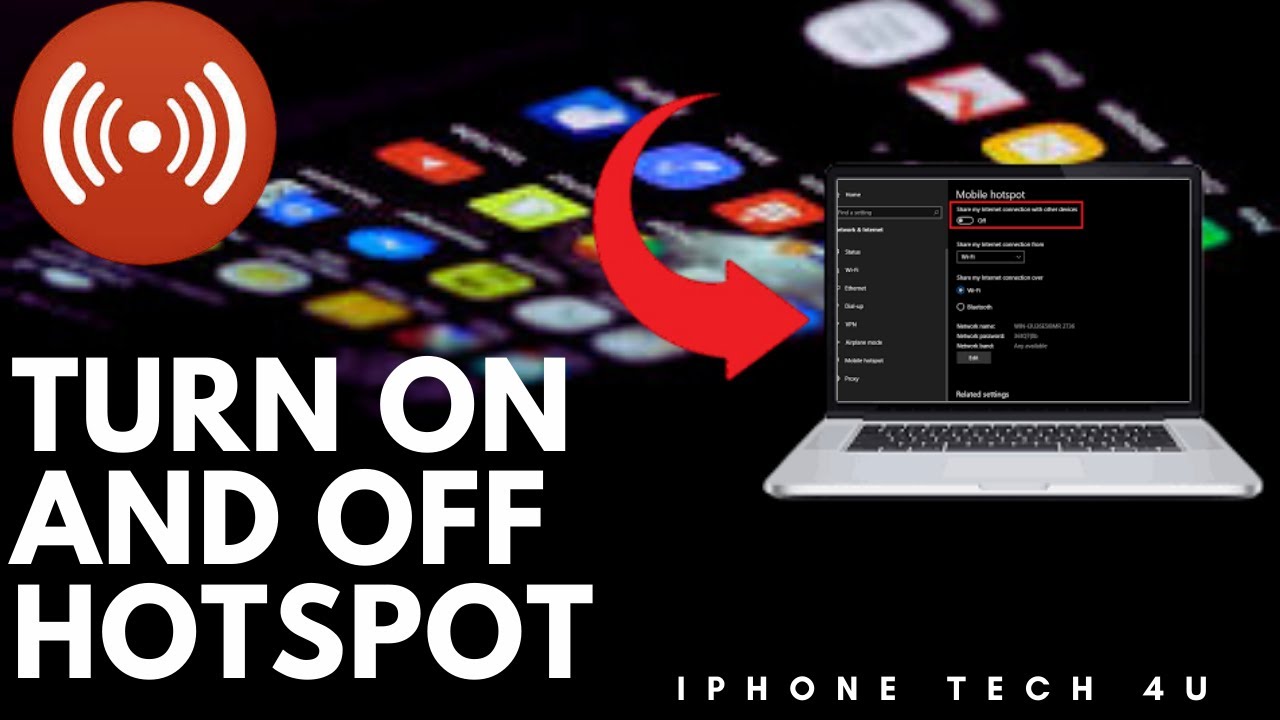 How To Turn On And Off Hotspot In Laptop Or Pc Window 10 and 7 - YouTube