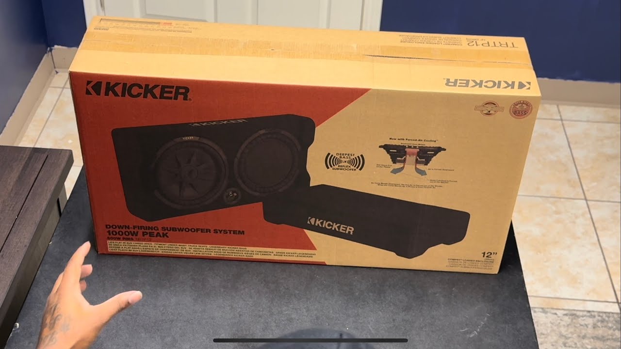 Kicker TRTP12 12” CompRT subwoofer Box w/Passive Radiator Unboxing! 