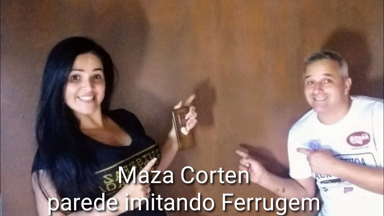MAZACORTEN - COMO FAZER EFEITO DECORATIVO  IMITANDO CHAPA ENFERRUJADA -  EFEITO ENFERRUJADO