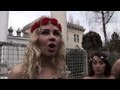 Topless Activists Protest In Front Of German Mosque 