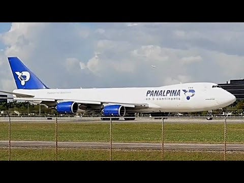 GEnx Sound! VERY HEAVY Panalpina Atlas Air 747-8 RARE Takeoff from