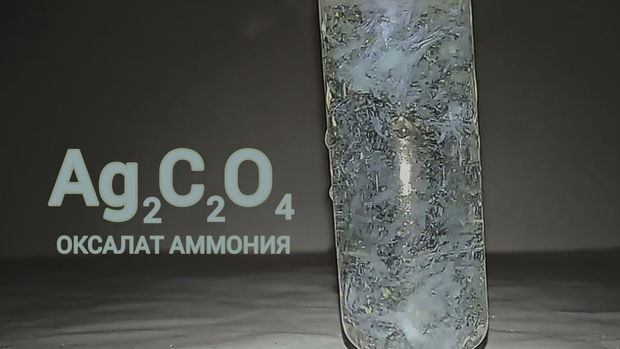 Реакция НИТРАТА СЕРЕБРА и ЩАВЕЛЕВОЙ КИСЛОТЫ.Reaction of SILVER NITRATE ...