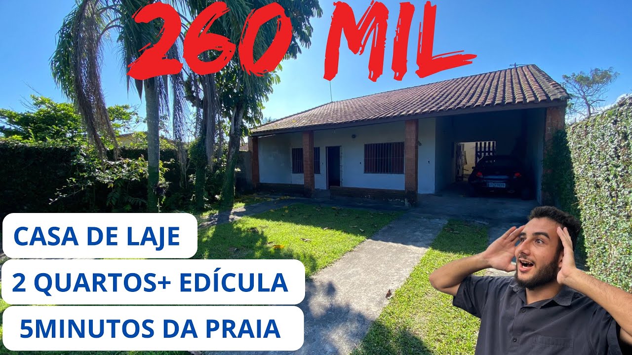 CASA POR 260 MIL LADO PRAIA EM ITANHAEM 