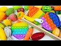 ASMR おままごと トントン♪おもちゃ 果物 カット音 Cutting Fruits Sounds ASMR with New Cutting Board Sound