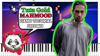 MAHMOOD - TUTA GOLD - SANREMO 2024 Piano Tutorial Resimi