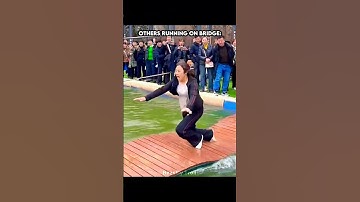 Crazy Chinese Bridge Running💀