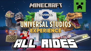 Minecraft Universal Studios Experience DLC - All Rides