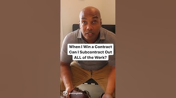 Can I Just Subcontract Out Everything? 🧐 - Government Contracting
