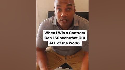 Can I Just Subcontract Out Everything? 🧐 - Government Contracting
