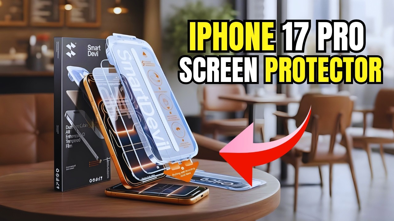 Распаковка и установка защитного стекла для iPhone 17 Pro — обзор закаленного стекла SMARTDEVIL 9H!
