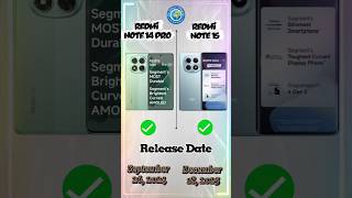 Redmi Note 15 VS Redmi Note  14 pro, #redmi #note15 #shirtvideo #latestupdate #viralshort #tech