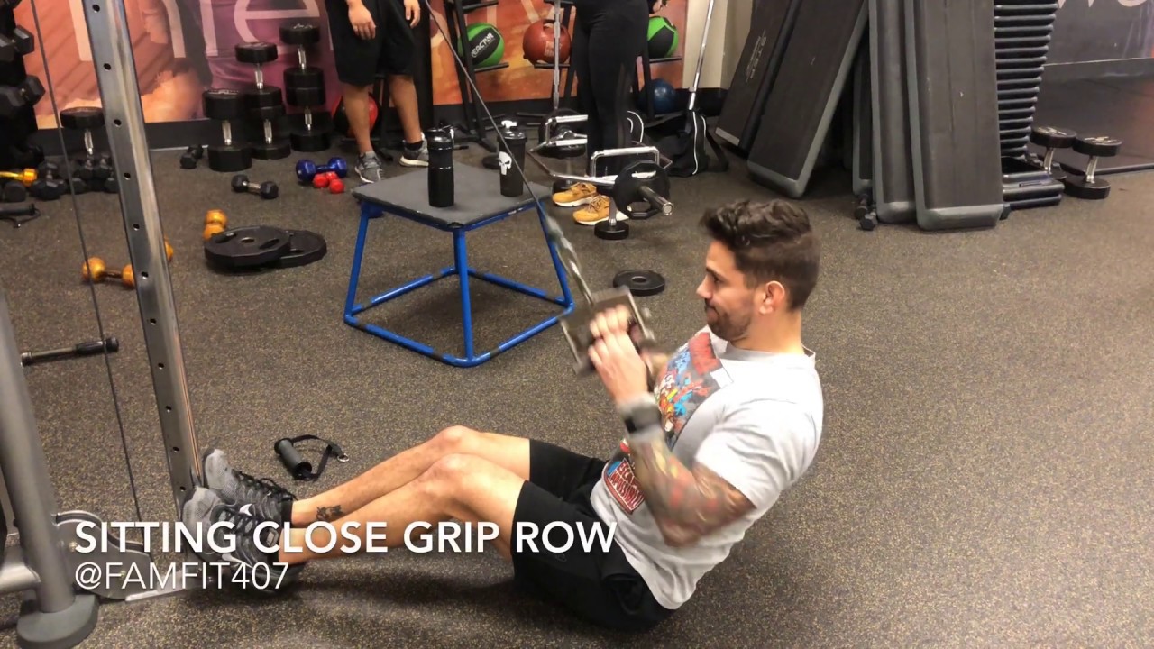 Sitting Cable Close Grip Row - YouTube
