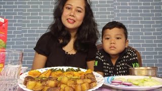 1St Time Mukbang Video Try Khalamdwngpork Egg Eatingil Masoom Brahma Ll Vlog-27