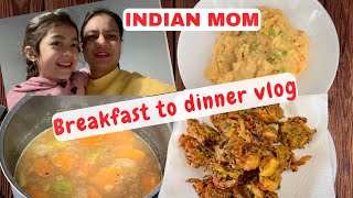 🌺Indian mom in Europe breakfast to dinner vlog || veg pakora || mom dailyvlog#family #dailyvlog