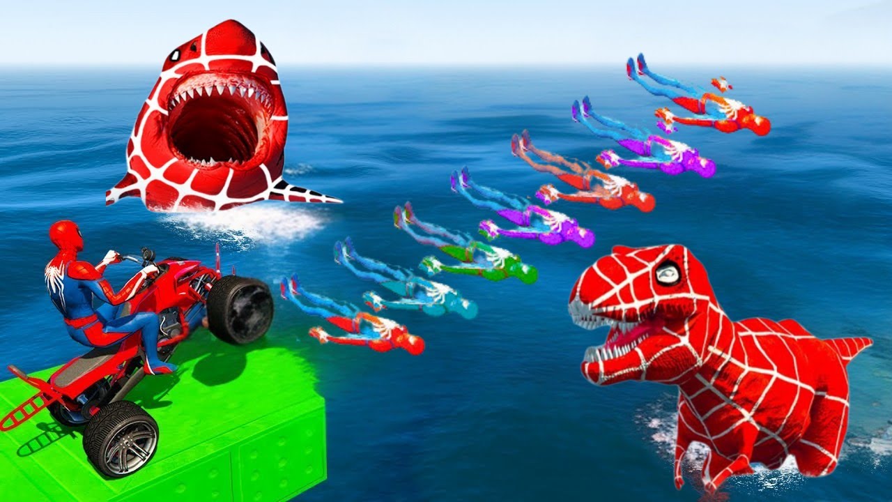 لأبطال الخارقين على القضبان دوامة قمع جسر - SPIDER-MAN!on Motorcycle in ...