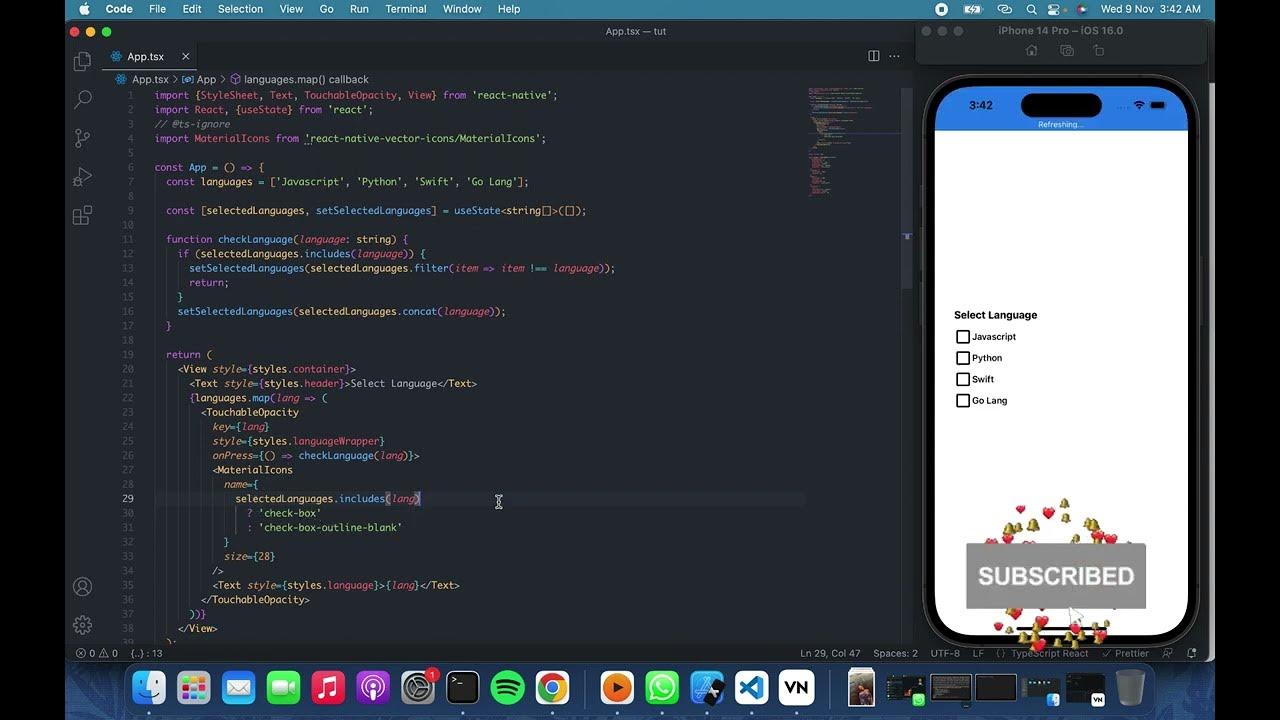 Check Box React Native Walkthrough - YouTube