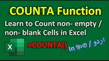Excel COUNTA Function Tutorial in Hindi / Urdu | Learn to Count Non-Blank Cells