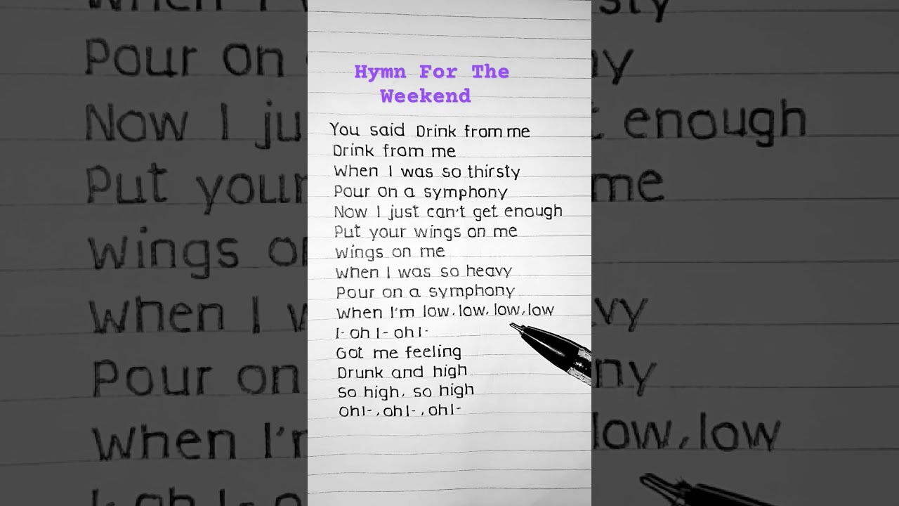 Obejrzyj Coldplay - Hymn For The Weekend (Lyrics) #song #lyrics #trending #coldplay w YouTube Obejrzyj Coldplay - Hymn For The Weekend (Lyrics) #song #lyrics #trending #coldplay w YouTube