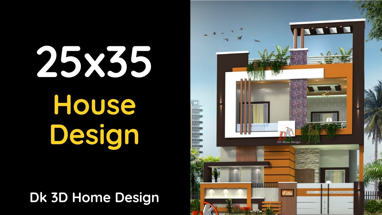 25x35 House Design | Indian House Plan | Dk 3D Home Design - YouTube