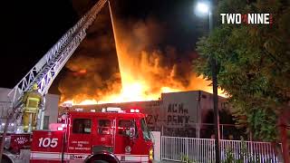 Major Emergency Structure Fire in Woodland Hills, Los Angeles CA